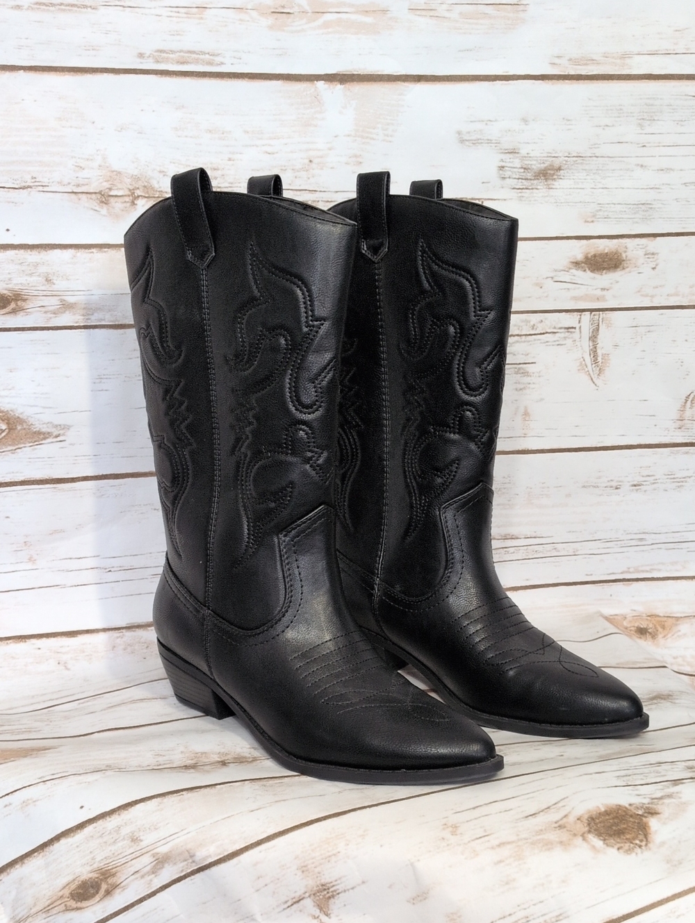 Black Womens Western Cowboy Boots by Dream Pairs